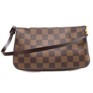 Louis Vuitton Handbag Ebene Brown Navona Canvas Damier LV